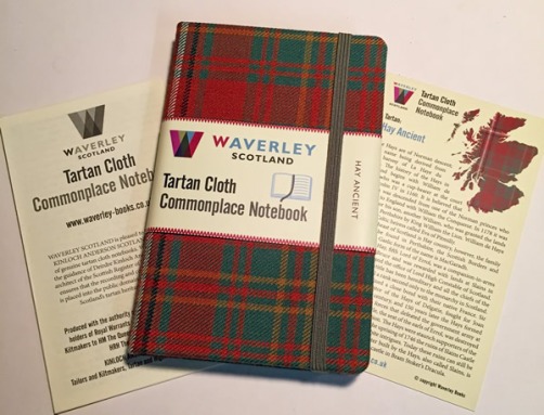Waverly Tartan Cloth Notebook insert cards
